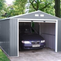 ☆GARAGE type38 Sapphire 12' x 38' Olympian Garage Anthracite - Three Counties